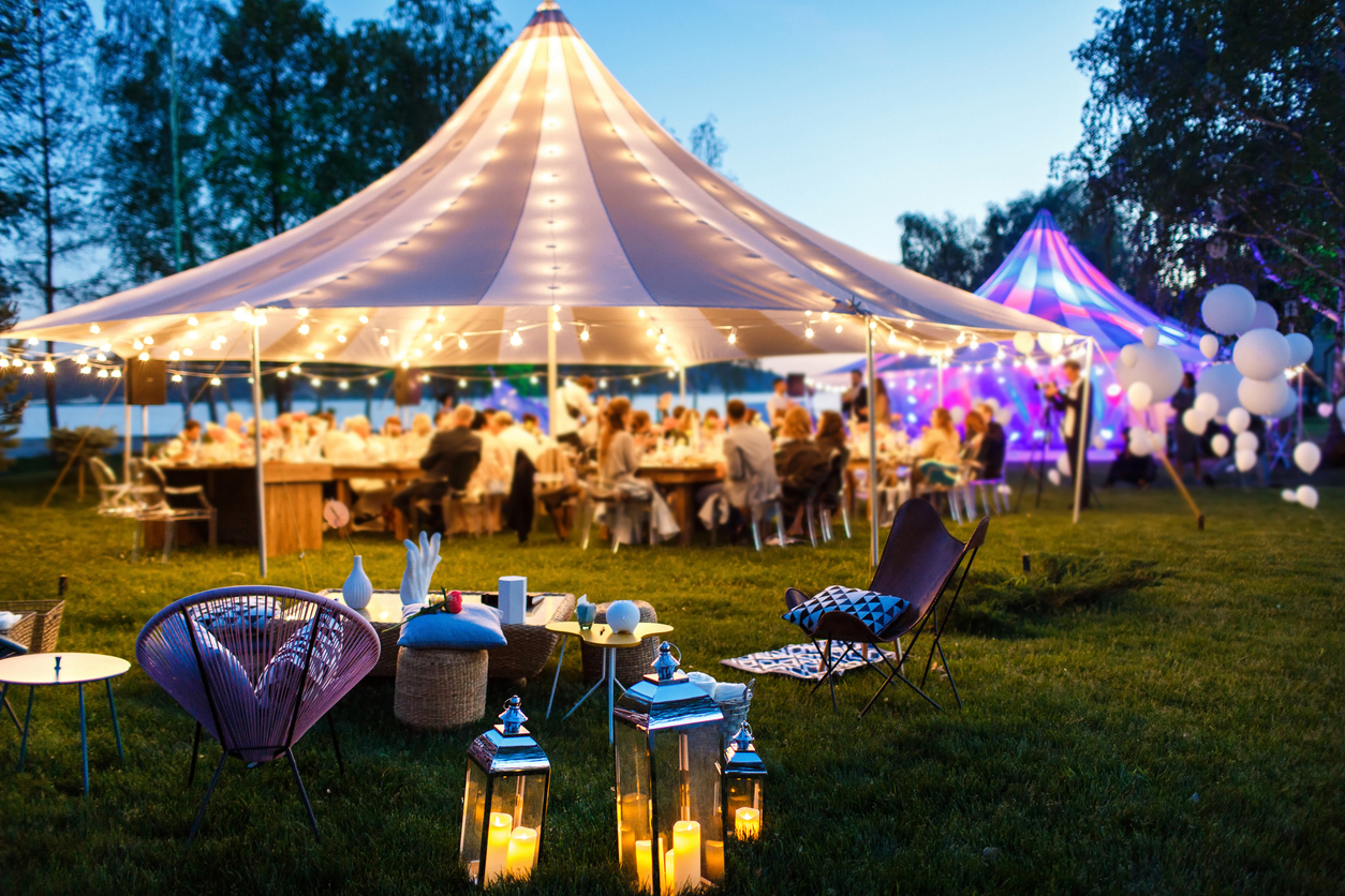 Outdoor Party with Tents