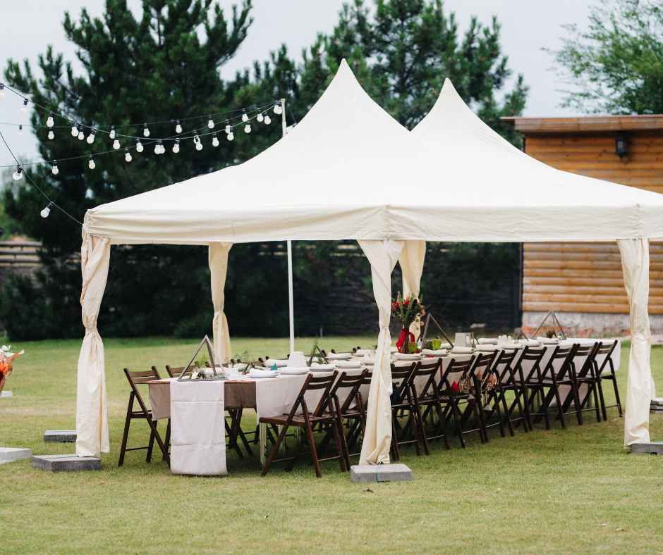 Outdoor tent rented for an event