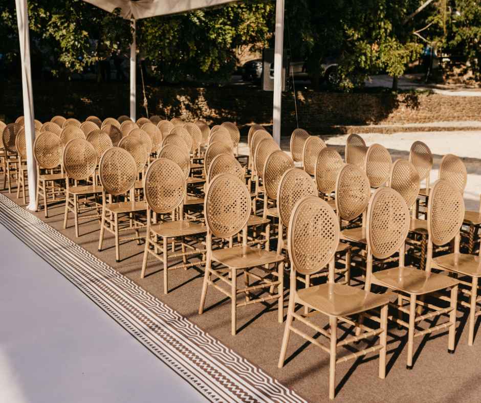 Outdoor wedding chairs setup Outdoor wedding chairs setup