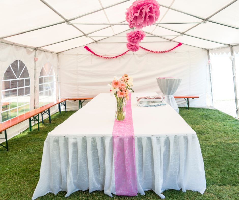Outdoor party tents